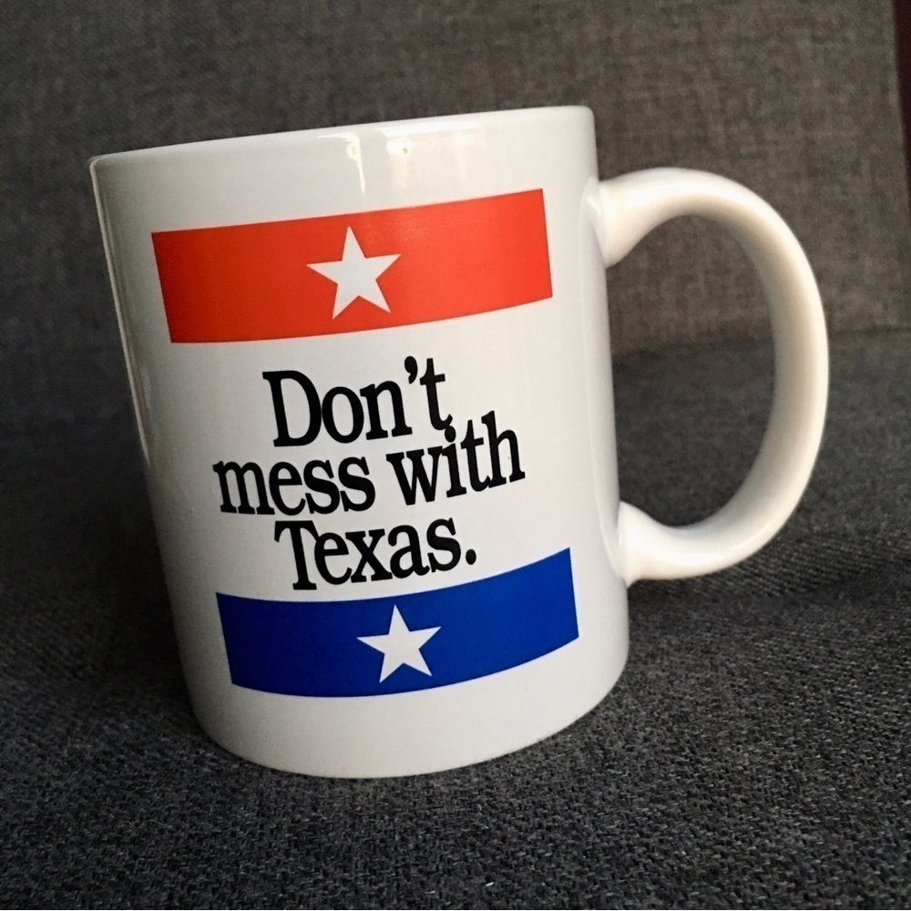 Texas State Flag Mug White Red Blue 11 oz